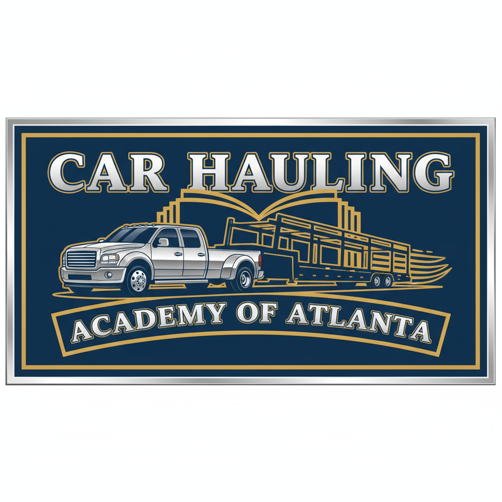 Car Hauling Academy Logo with Book Concept 6
